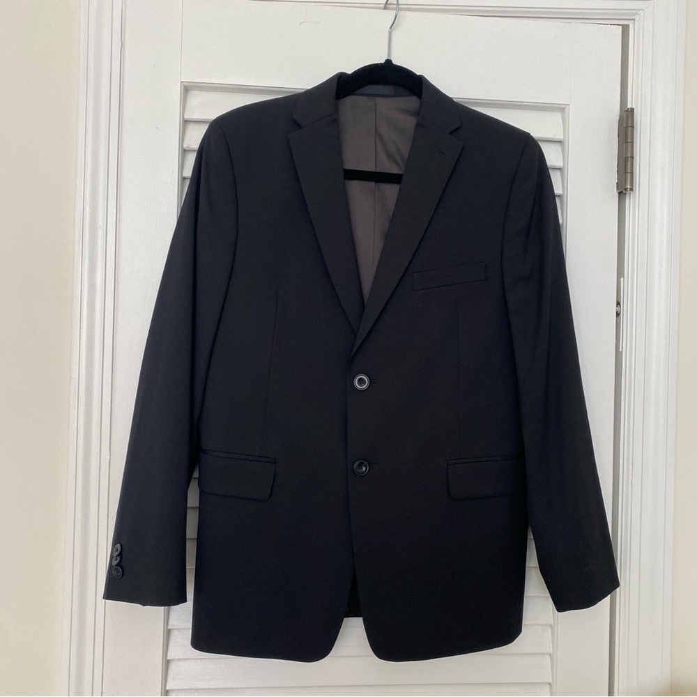Michael Kors Black Wool Blend Blazer 18R (Youth) Two-Button Sport Coat